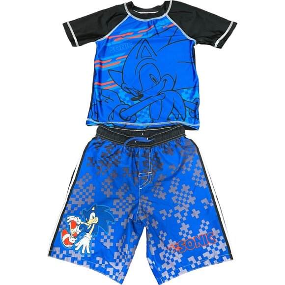 Sonic the Hedgehog Swim Set - Boys Size L - Picture 1 of 9
